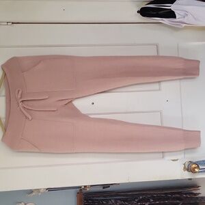 Women's Pink Knit Jogger Pants